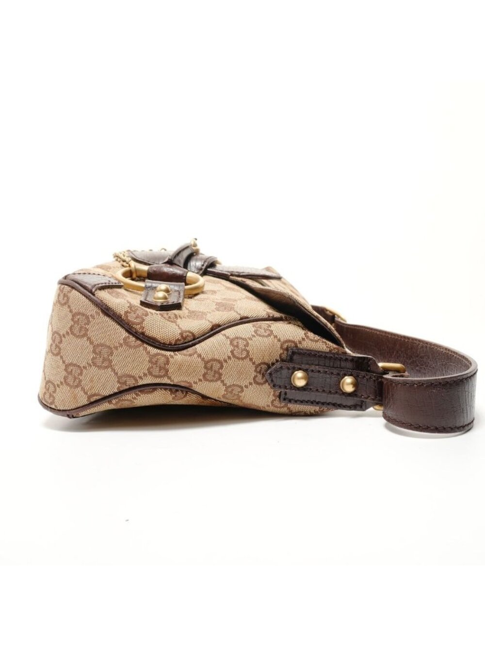 ★SOLD★ Gucci Shoulder Bag Horsebit GG Canvas - Picture 4 of 10